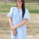 Pinstripe Detail Dress