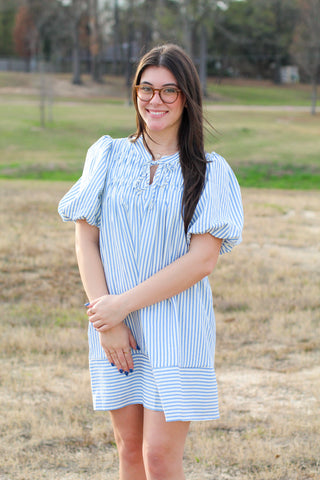 Pinstripe Detail Dress