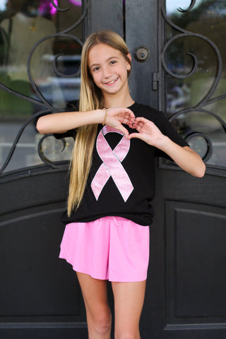 Tween Breast Cancer Awareness Tee