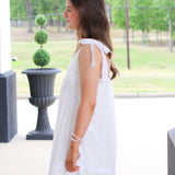 Sweet Serenity Lace Trim Dress