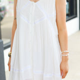 Sweet Serenity Lace Trim Dress