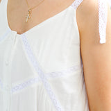 Sweet Serenity Lace Trim Dress