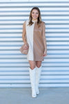 Two Tone Leather Dress