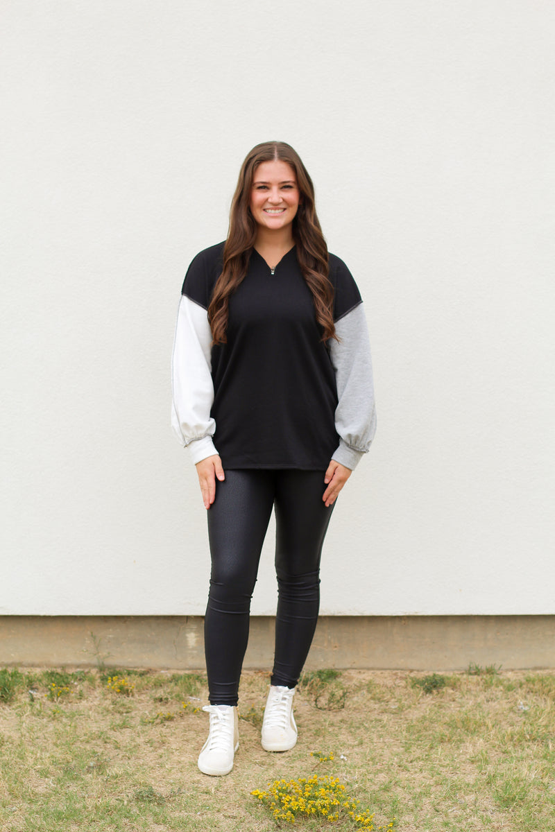Comfy Combo Top-Black