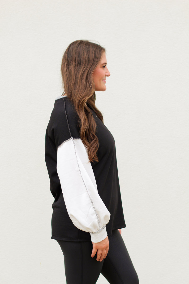 Comfy Combo Top-Black