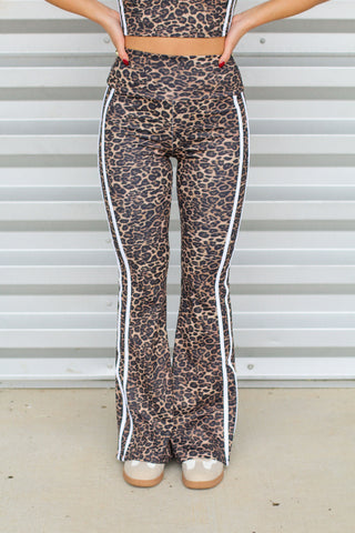 Leopard Activewear Flare Leggings