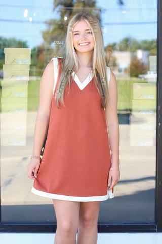 soft rust dress
