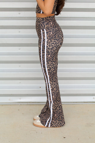 Leopard Activewear Flare Leggings
