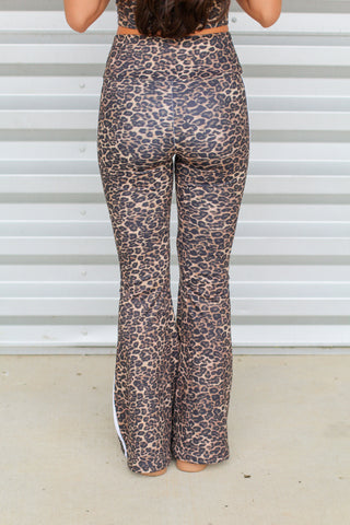 Leopard Activewear Flare Leggings