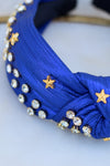 Rhinestone Star Headband-Royal Blue