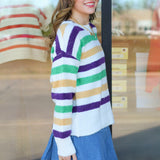 Softest Mardi Gras Sweater