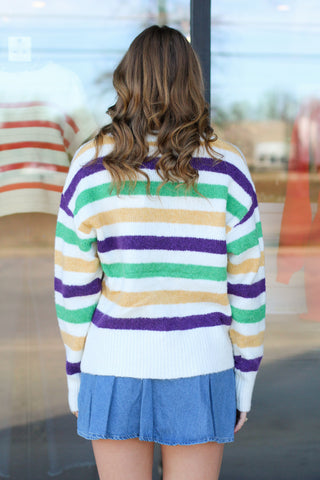 Softest Mardi Gras Sweater