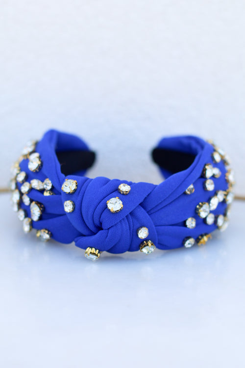 Rhinestone Headband-Royal Blue