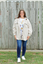 Fall Season Shacket-Bone