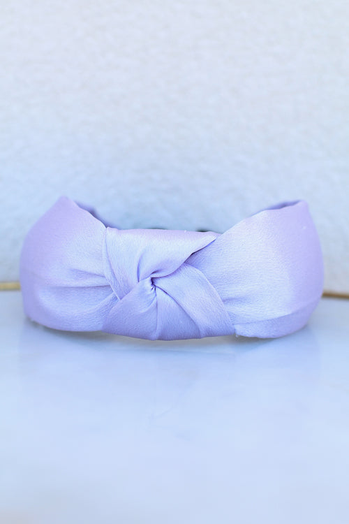 Knotted Shimmer Headband-Lavender
