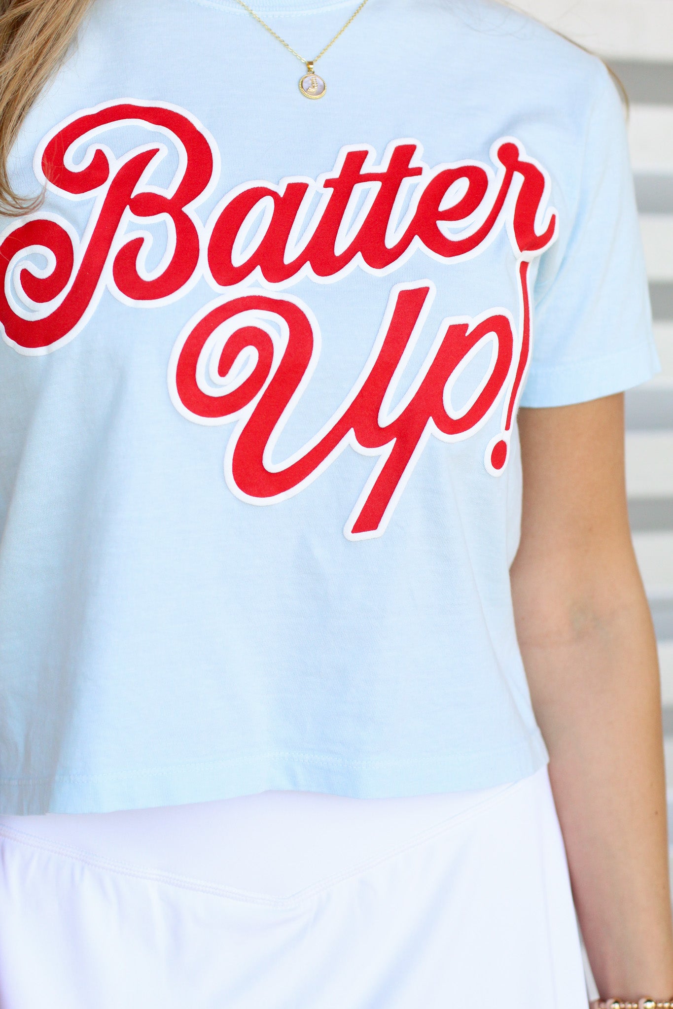 Batter Up Crop Tee