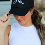 All Around the World Ball Cap-Black/New York