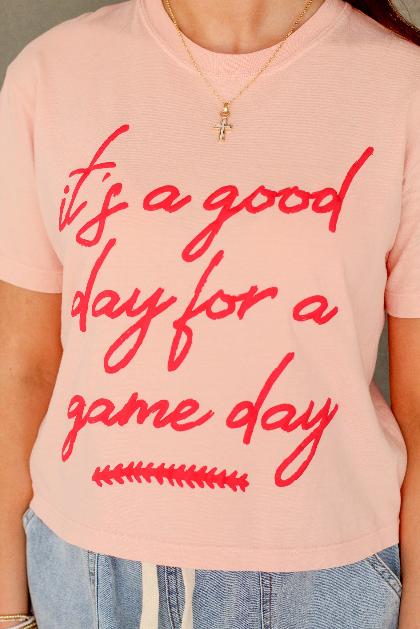 Good Day for Game Day Crop Tee