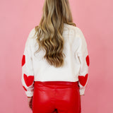 Fuzzy Heart Sweater