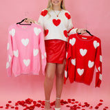 Fuzzy Heart Sweater