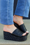 Amber Platform Sandals-Black