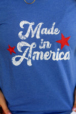 Made In America Vintage Tee-Royal Blue