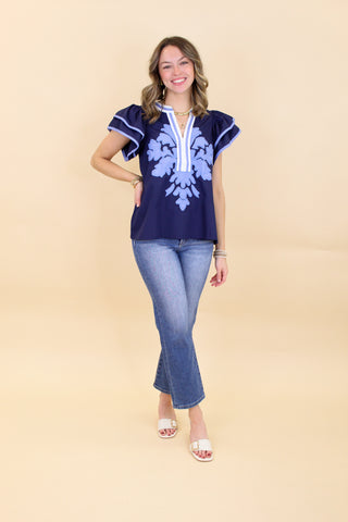 Bold Damask Top