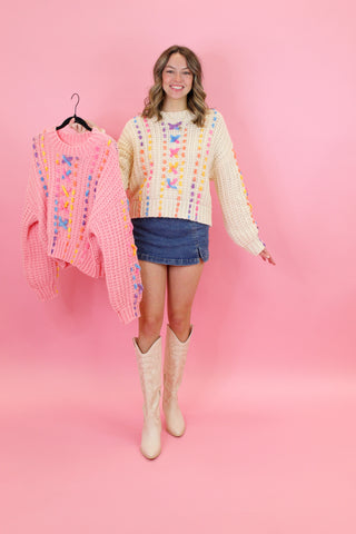 Rainbow Stitch Sweater