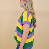 Mardi Gras Stripes Sweater