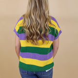 Mardi Gras Stripes Sweater