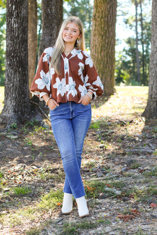 Bold Beautiful Flowers Top