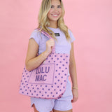 Lulu Mac Polka Dot Canvas Tote