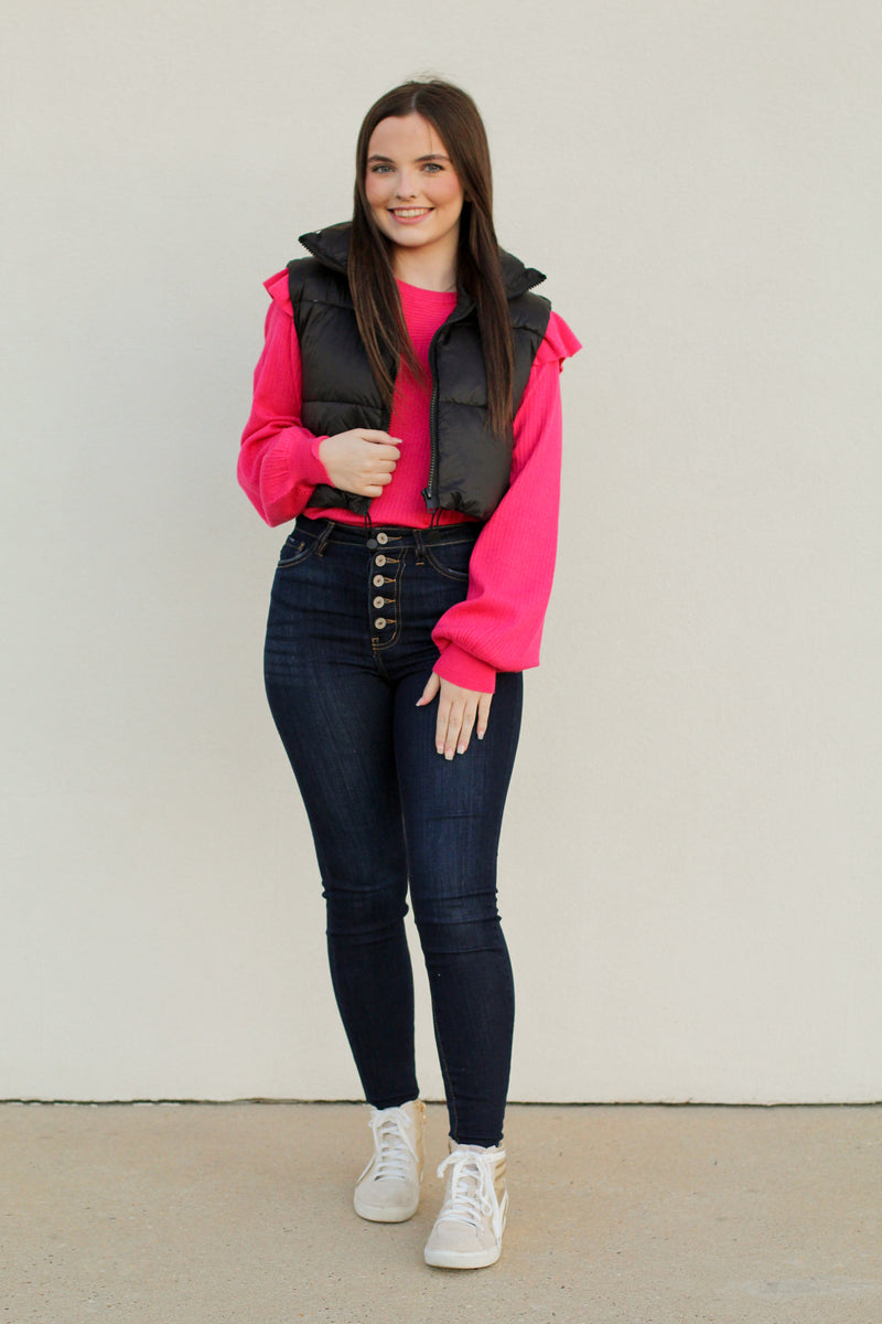 Penny Puffer Vest-Black