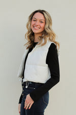 Penny Puffer Vest-White