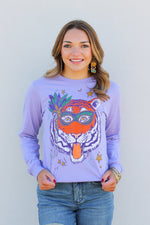 Mr.P's Mardi Gras Tiger Long Sleeve Tee