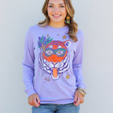 Mr.P's Mardi Gras Tiger Long Sleeve Tee