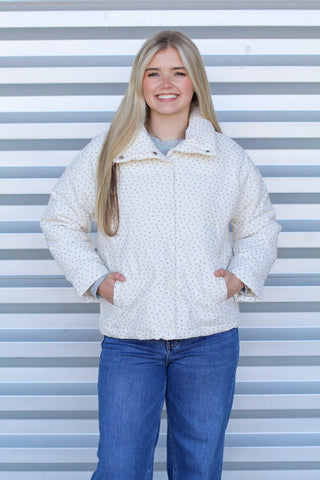 Tiny Flower Puffer Jacket