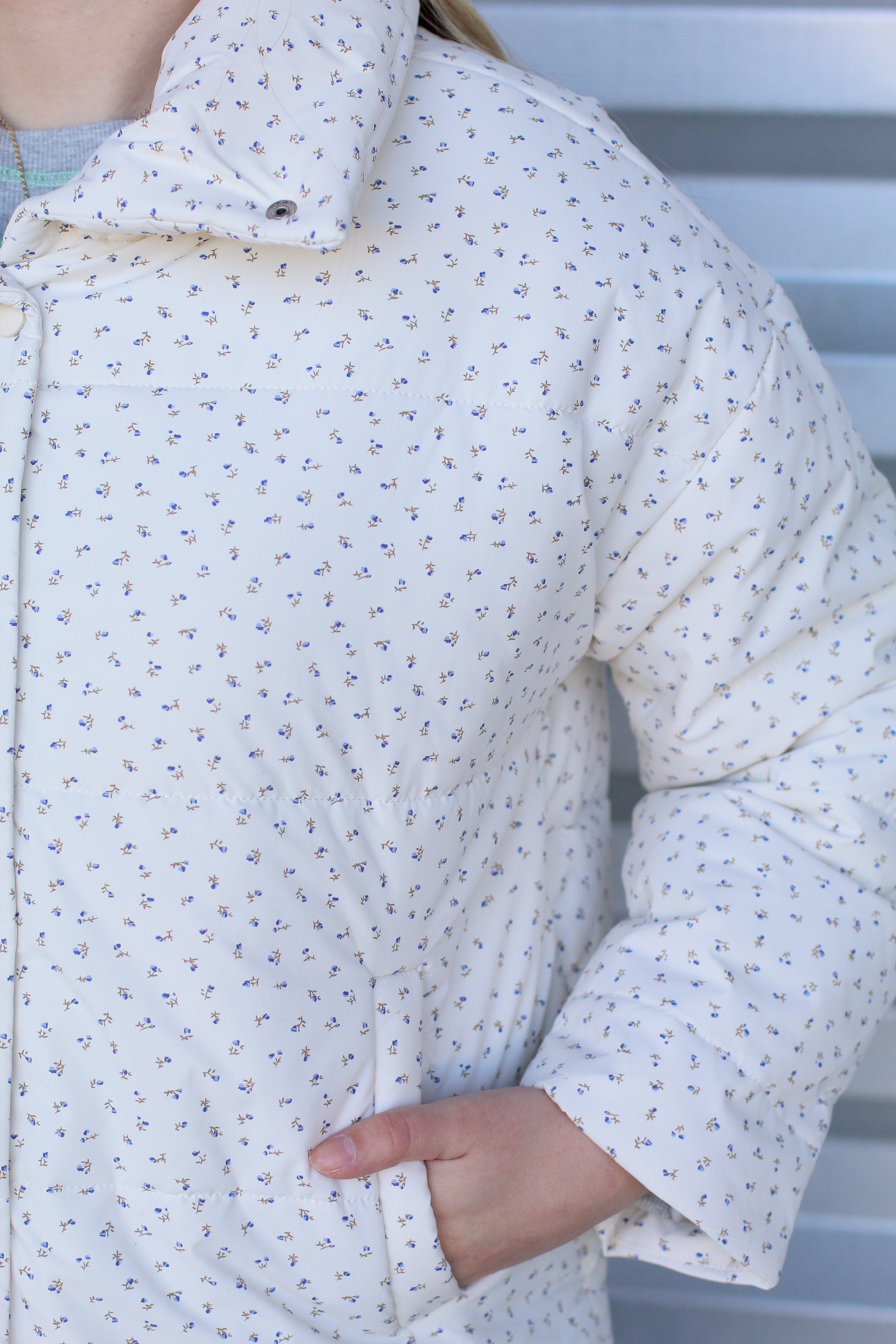 Tiny Flower Puffer Jacket