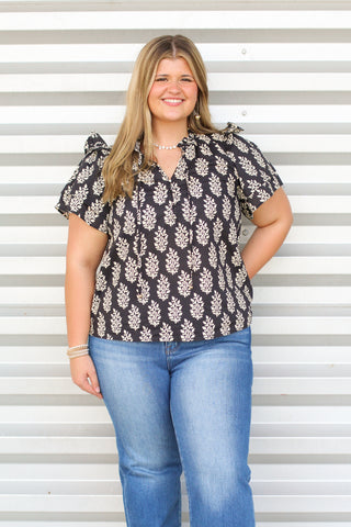 floral v neck top