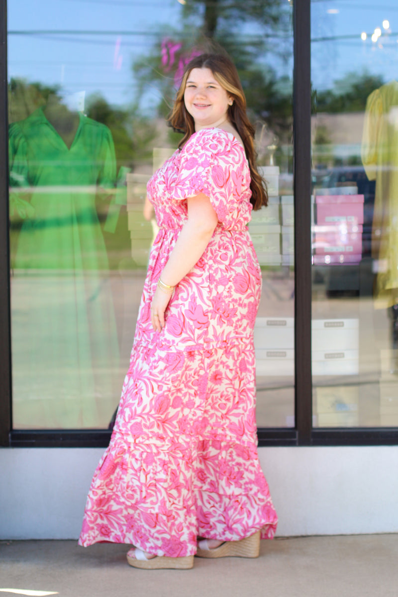 Smocked Floral Maxi