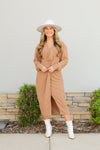 Wrapped in Happiness Dress-Camel