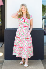 Very Floral Midi Dress