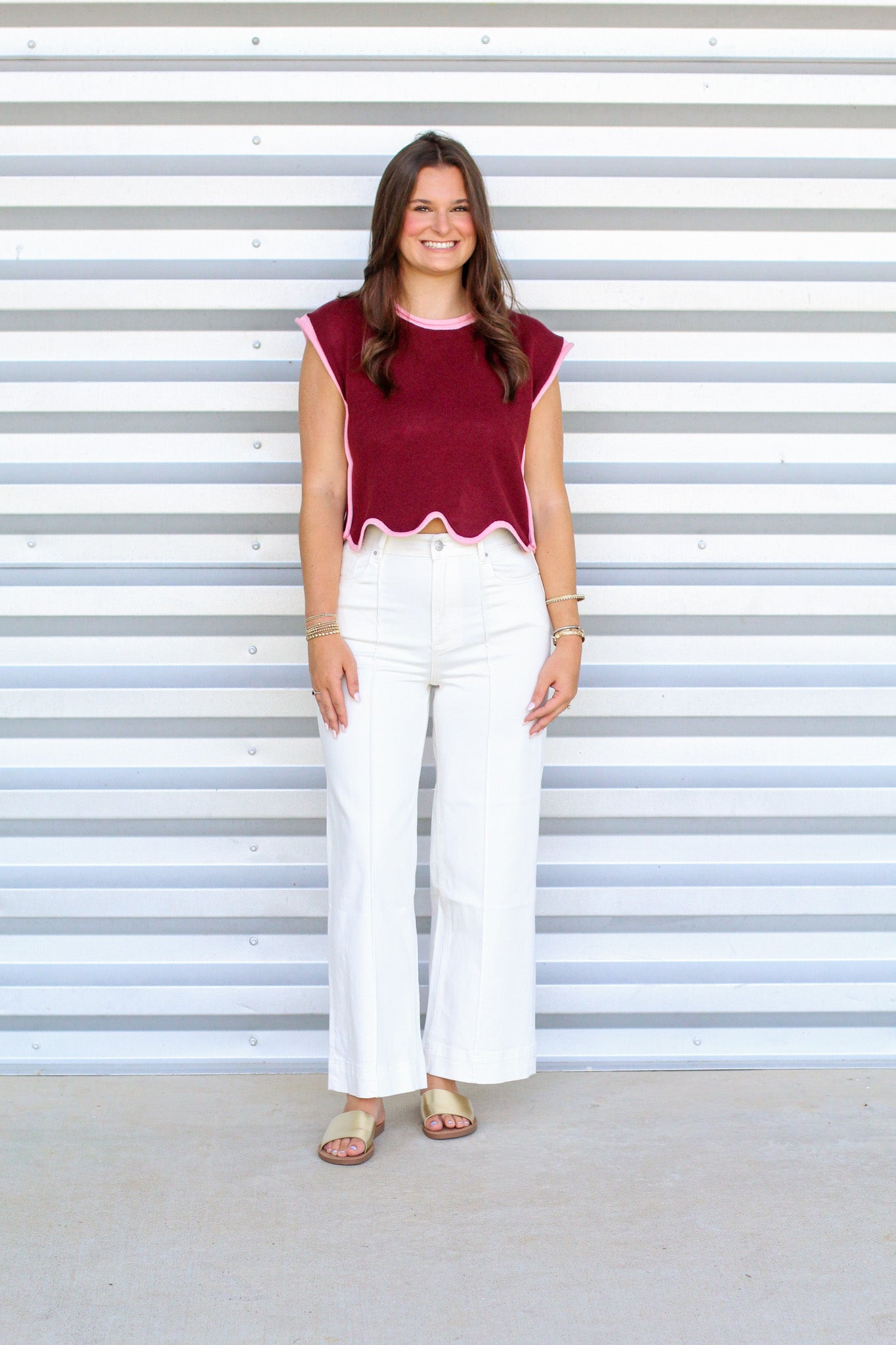 The Cutest Scallop Trim Sweater