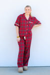 Flannel Short Sleeve Pajamas