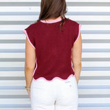 The Cutest Scallop Trim Sweater