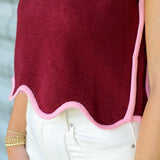 The Cutest Scallop Trim Sweater