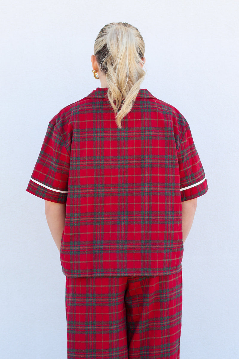 Flannel Short Sleeve Pajamas