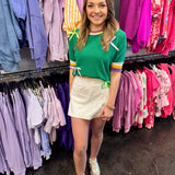 Mardi Gras Bow Sweater