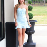 Elegant Jacquard Ruffle Dress