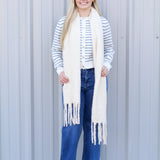 Large Warm Fringe Scarf